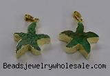 NGP3514 24*25mm starfish fossil coral pendants wholesale