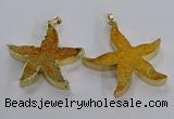 NGP3521 48*50mm starfish fossil coral pendants wholesale