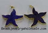 NGP3522 48*50mm starfish fossil coral pendants wholesale