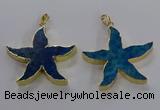 NGP3524 48*50mm starfish fossil coral pendants wholesale