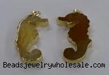 NGP3541 22*58mm - 25*55mm seahorse agate pendants wholesale