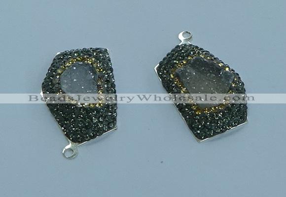 NGP3580 20*30mm - 22*32mm freeform druzy agate pendants