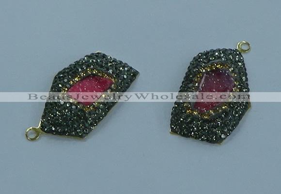 NGP3593 20*30mm - 22*32mm freeform druzy agate pendants