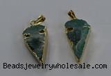 NGP3617 15*30mm - 20*40mm arrowhead druzy agate pendants