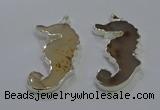 NGP3653 22*58mm - 25*55mm seahorse agate gemstone pendants