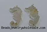 NGP3662 22*58mm - 25*55mm seahorse fossil coral pendants