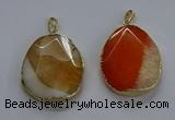 NGP3727 30*40mm - 35*45mm freeform agate gemstone pendants