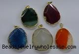 NGP3733 30*40mm - 35*45mm freeform agate gemstone pendants