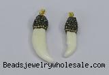 NGP3745 8*30mm - 10*35mm horn wolf tooth pendants wholesale