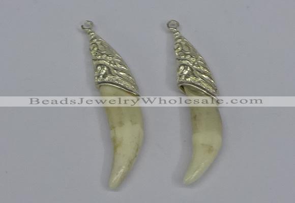 NGP3750 10*40mm - 12*45mm horn wolf tooth pendants wholesale