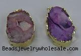 NGP3756 30*40mm - 40*50mm freeform druzy agate pendants