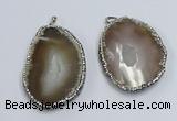 NGP3908 45*60mm - 55*65mm freeform druzy agate pendants wholesale