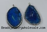 NGP3914 45*60mm - 55*65mm freeform druzy agate pendants wholesale