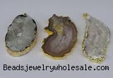 NGP3922 35*50mm - 45*65mm freeform druzy agate pendants wholesale