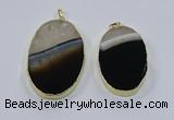 NGP3924 35*55mm - 40*60mm oval druzy agate pendants wholesale