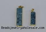 NGP3946 10*25mm - 12*45mm rectangle druzy agate pendants wholesale