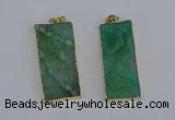 NGP3957 20*50mm - 25*45mm rectangle druzy agate gemstone pendants