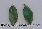 NGP3967 22*45mm - 25*50mm oval druzy agate pendants wholesale