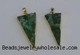 NGP3987 20*48mm - 25*50mm triangle druzy agate pendants wholesale