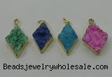 NGP4080 25*35mm - 28*40mm diamond druzy quartz pendants