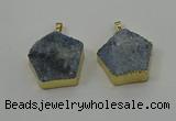 NGP4117 28*28mm - 30*30mm pentagon druzy quartz pendants wholesale