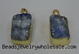 NGP4236 18*25mm - 18*28mm rectangle druzy quartz pendants wholesale