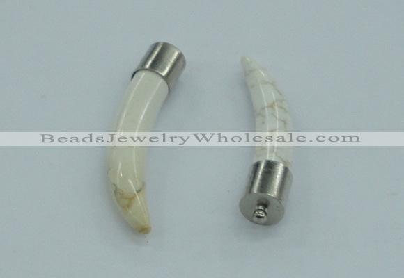 NGP4500 9*50mm - 9*55mm horn white turquoise pendants wholesale