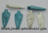 NGP4534 21*52mm - 22*55mm arrowhead turquoise pendants wholesale