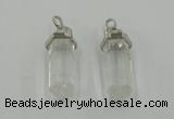 NGP5001 8*30mm sticks white crystal gemstone pendants wholesale