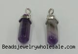 NGP5004 8*30mm sticks amethyst gemstone pendants wholesale