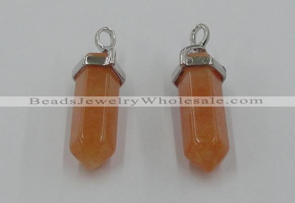 NGP5008 8*30mm sticks red aventurine pendants wholesale