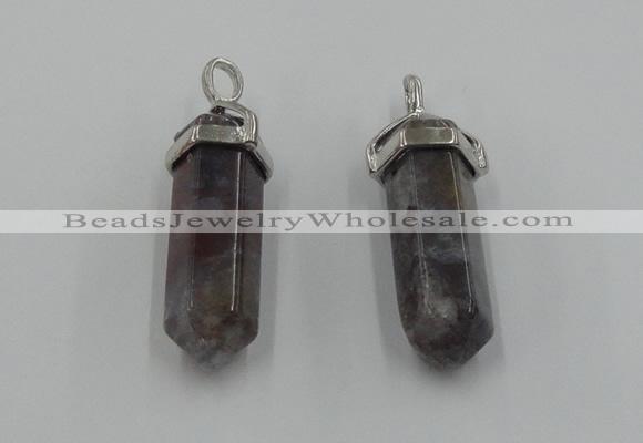 NGP5012 8*30mm sticks Indian agate gemstone pendants wholesale