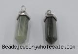 NGP5017 8*30mm sticks seaweed quartz pendants wholesale