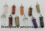 NGP5022 8*30mm sticks mixed gemstone pendants wholesale