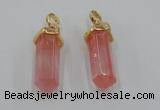 NGP5028 8*30mm sticks cherry quartz gemstone pendants wholesale