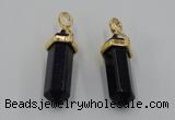 NGP5032 8*30mm sticks blue goldstone pendants wholesale