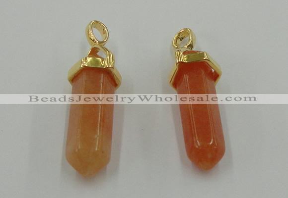 NGP5033 8*30mm sticks red aventurine pendants wholesale