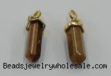 NGP5041 8*30mm sticks yellow tiger eye pendants wholesale