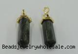 NGP5042 8*30mm sticks seaweed quartz pendants wholesale