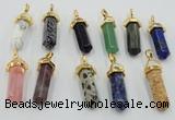 NGP5048 8*30mm sticks mixed gemstone pendants wholesale