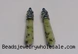 NGP5419 10*65mm sticks kiwi jasper pendants wholesale