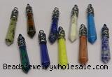 NGP5433 10*65mm sticks mixed gemstone pendants wholesale