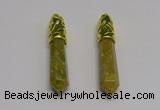 NGP5440 10*65mm sticks unakite gemstone pendants wholesale