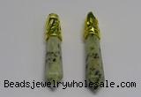 NGP5445 10*65mm sticks kiwi jasper pendants wholesale