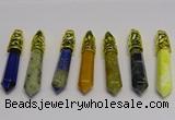 NGP5448 10*65mm sticks mixed gemstone pendants wholesale