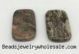 NGP5503 35*55mm rectangle rainforest agate pendants wholesale