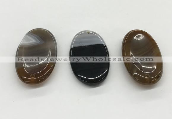 NGP5505 28*50mm oval agate gemstone pendants wholesale