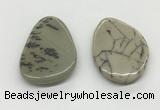 NGP5525 30*50mm - 35*55mm flat teardrop jasper pendants