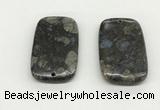 NGP5530 35*55mm rectangle grey opal gemstone pendants