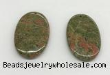 NGP5532 35*55mm oval unakite gemstone pendants wholesale